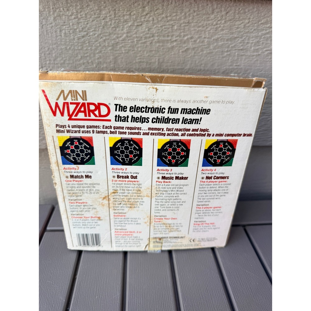 Vintage 1987 VTech Mini Wizard Electronic Handheld Game Memory Logic 80-0952 Box - Picture 6 of 7